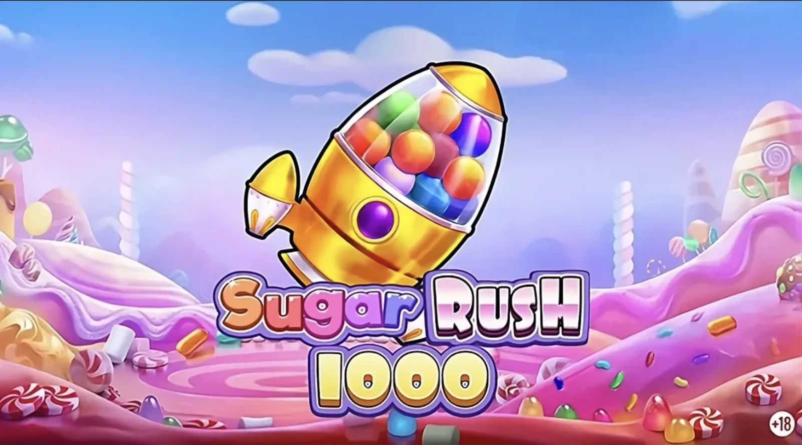 Arte oficial de Sugar Rush 1000, tragamonedas de Pragmatic Play